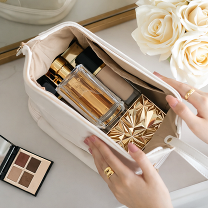 Kosmetyczka Podróżna Duża Pojemna Uchwytem PU