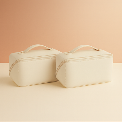 Kosmetyczka Podróżna Duża Pojemna Uchwytem PU