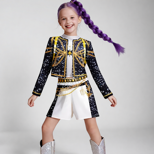 Children's Stage Costume Dance Set Skirt Sweatshirt