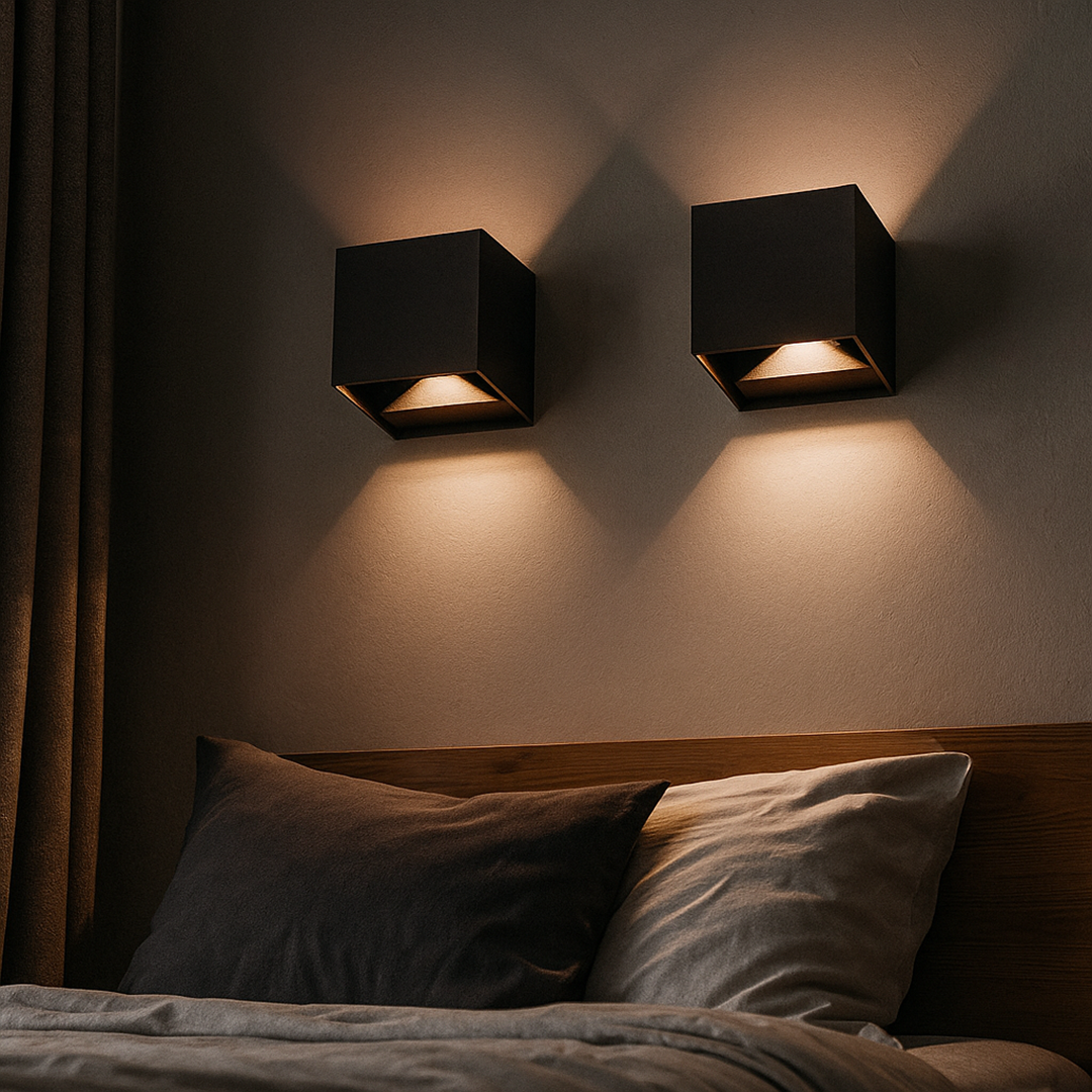 Kostkowa Lampa Ścienna LED | Nowoczesne Wnętrze