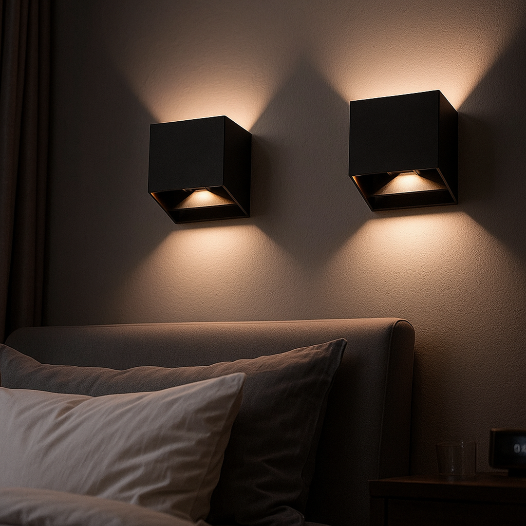 Kostkowa Lampa Ścienna LED | Nowoczesne Wnętrze