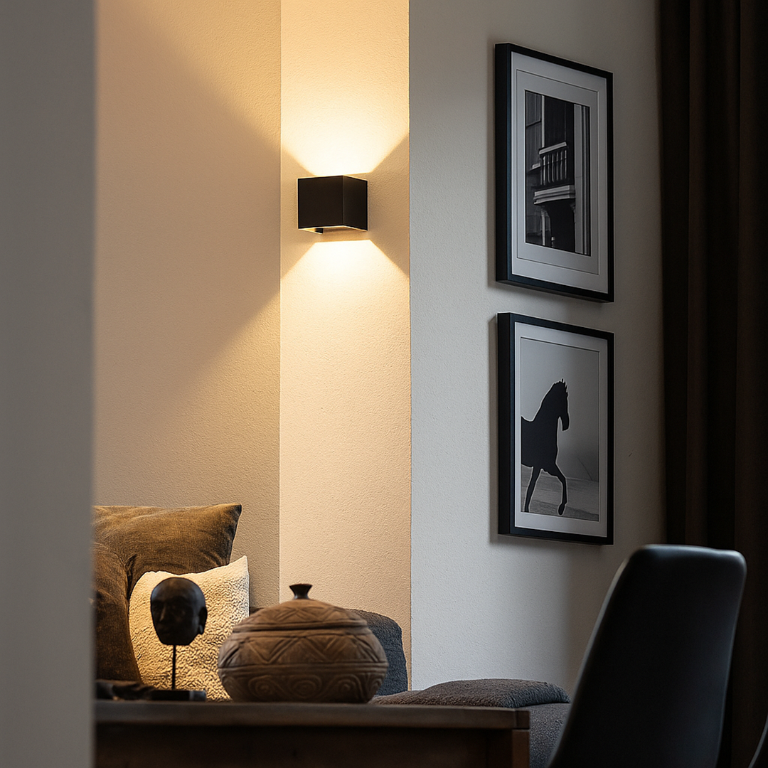 Kostkowa Lampa Ścienna LED | Nowoczesne Wnętrze