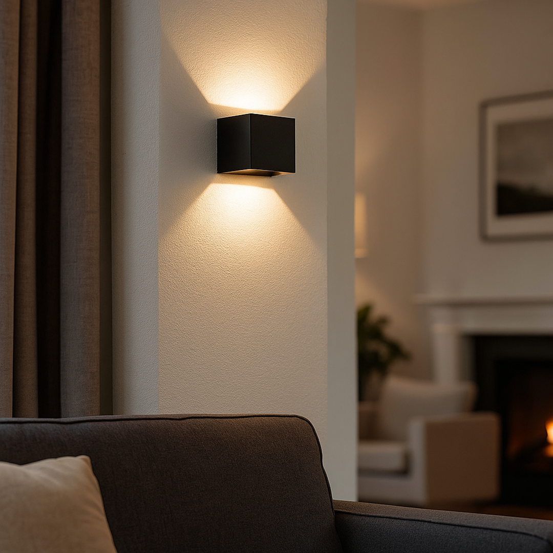 Kostkowa Lampa Ścienna LED | Nowoczesne Wnętrze