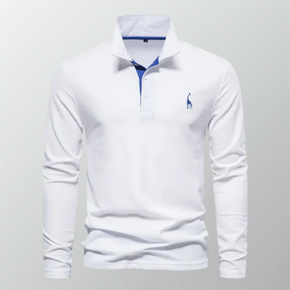 Koszulka Polo Męska Długi Rękaw Klasyczny Styl