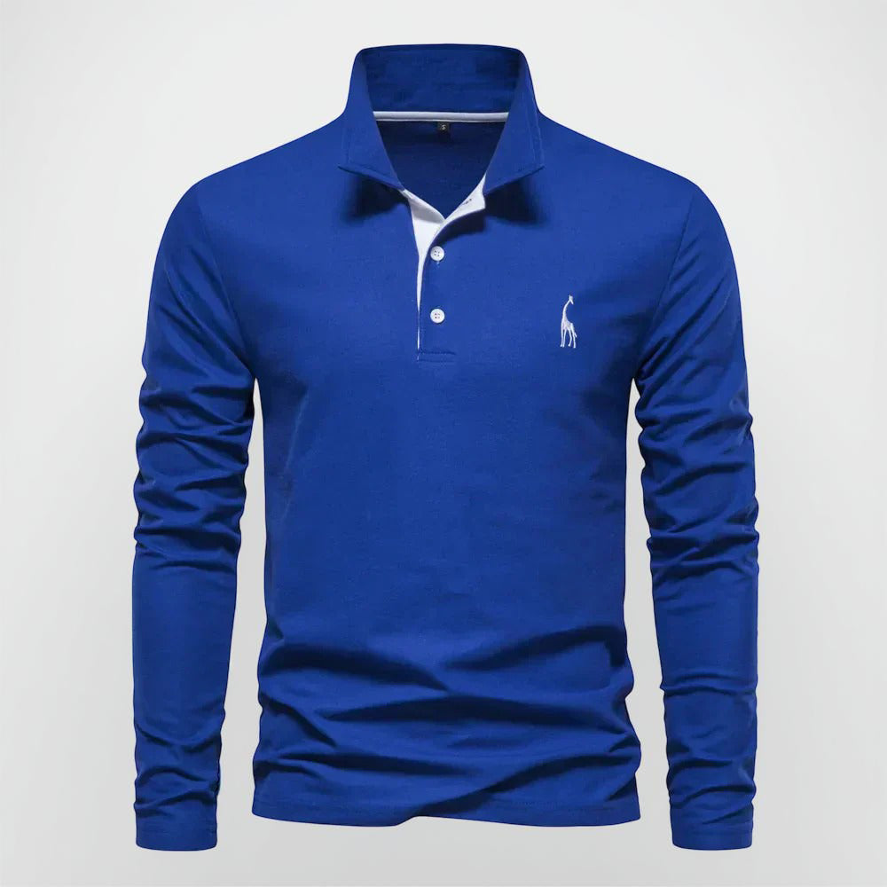 Koszulka Polo Męska Długi Rękaw Klasyczny Styl