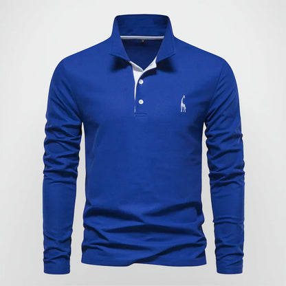 Koszulka Polo Męska Długi Rękaw Klasyczny Styl