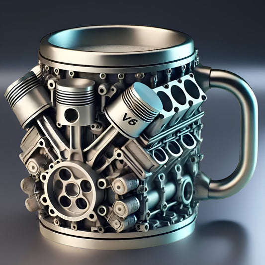 Kubek Motocyklowy Silnik Metalowy Styl Industrialny