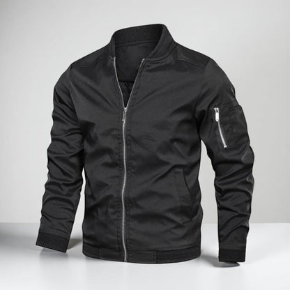 Kurtka Męska Bomberka Przejściowa Styl Miejski Zamek