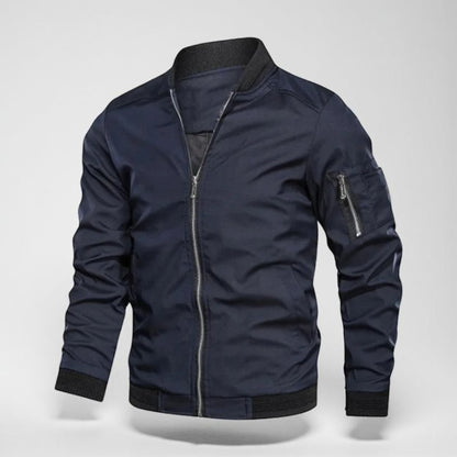 Kurtka Męska Bomberka Przejściowa Styl Miejski Zamek