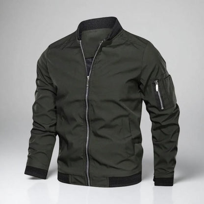 Kurtka Męska Bomberka Przejściowa Styl Miejski Zamek