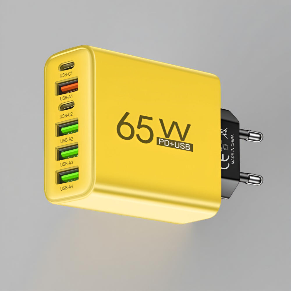 USB Wall Charger 65W Multi-Port Six Ports