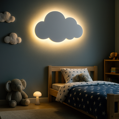 Lampa Ścienna LED W Kształcie Chmury | Regulacja 3 Kolorów