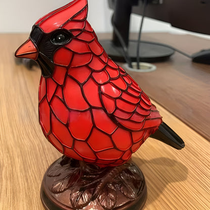 Table Lamp Bird Mosaic LED Decorative Red
