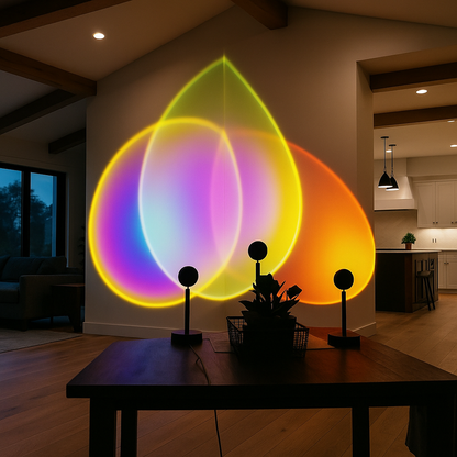 Lampa Stołowa Zachód Słońca Złota Godzina | Światło LED