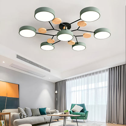 Modern Metal Multi-Point Ceiling Lamp