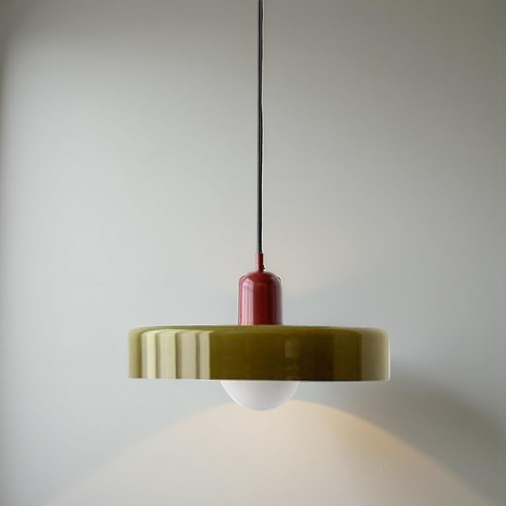 Adjustable Glass Hanging Lamp Bauhaus Style Modern
