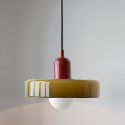 Adjustable Glass Hanging Lamp Bauhaus Style Modern