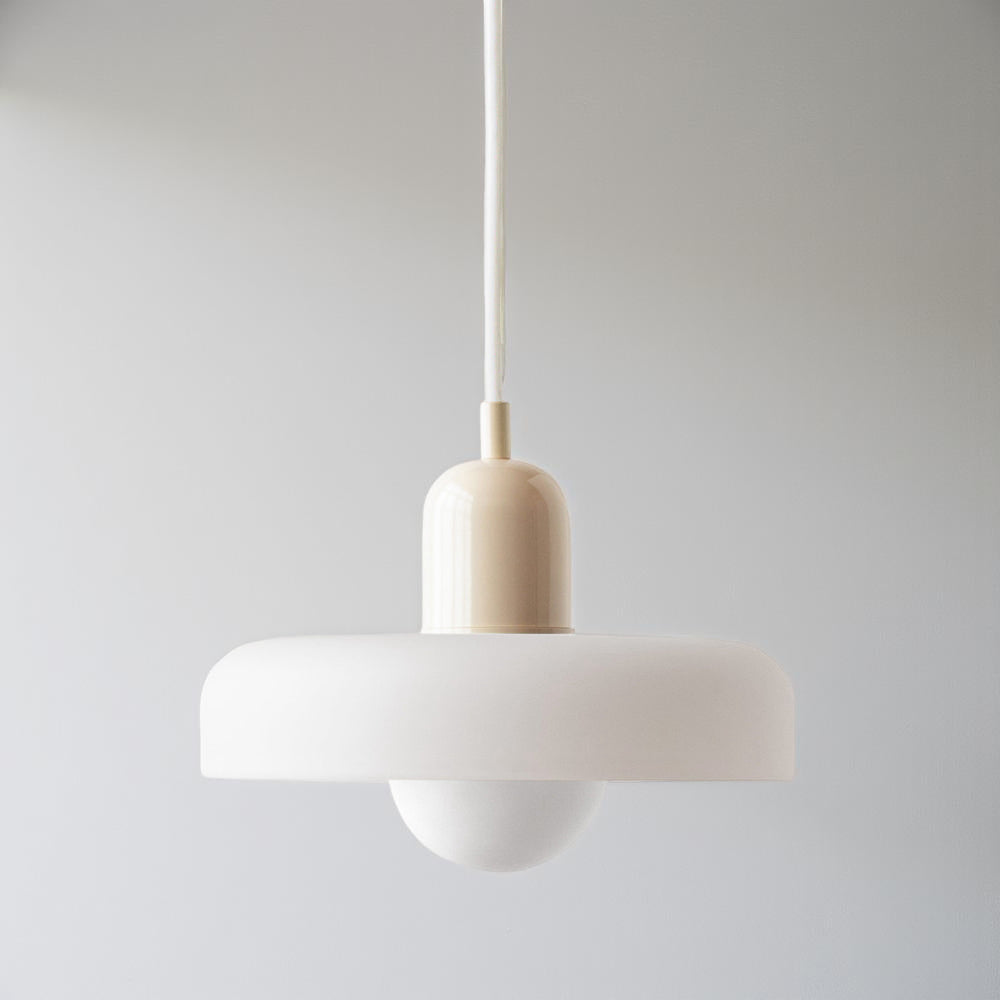 Adjustable Glass Hanging Lamp Bauhaus Style Modern