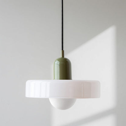 Adjustable Glass Hanging Lamp Bauhaus Style Modern