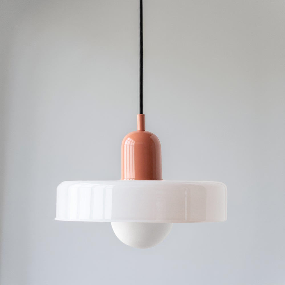 Adjustable Glass Hanging Lamp Bauhaus Style Modern