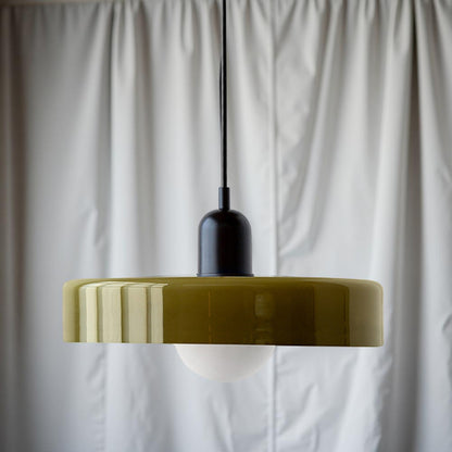 Adjustable Glass Hanging Lamp Bauhaus Style Modern