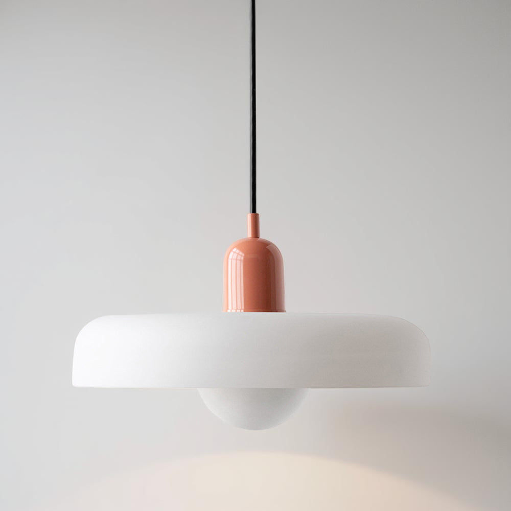 Adjustable Glass Hanging Lamp Bauhaus Style Modern