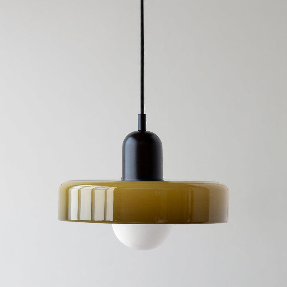 Adjustable Glass Hanging Lamp Bauhaus Style Modern
