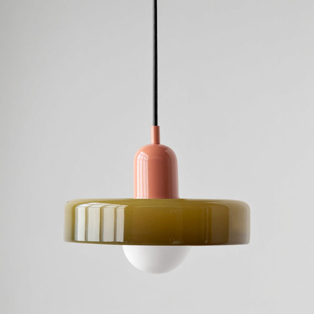 Adjustable Glass Hanging Lamp Bauhaus Style Modern