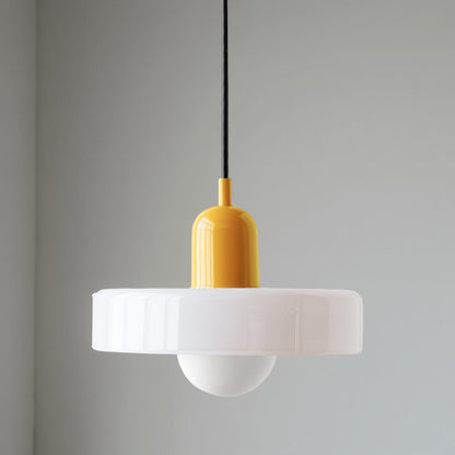 Adjustable Glass Hanging Lamp Bauhaus Style Modern