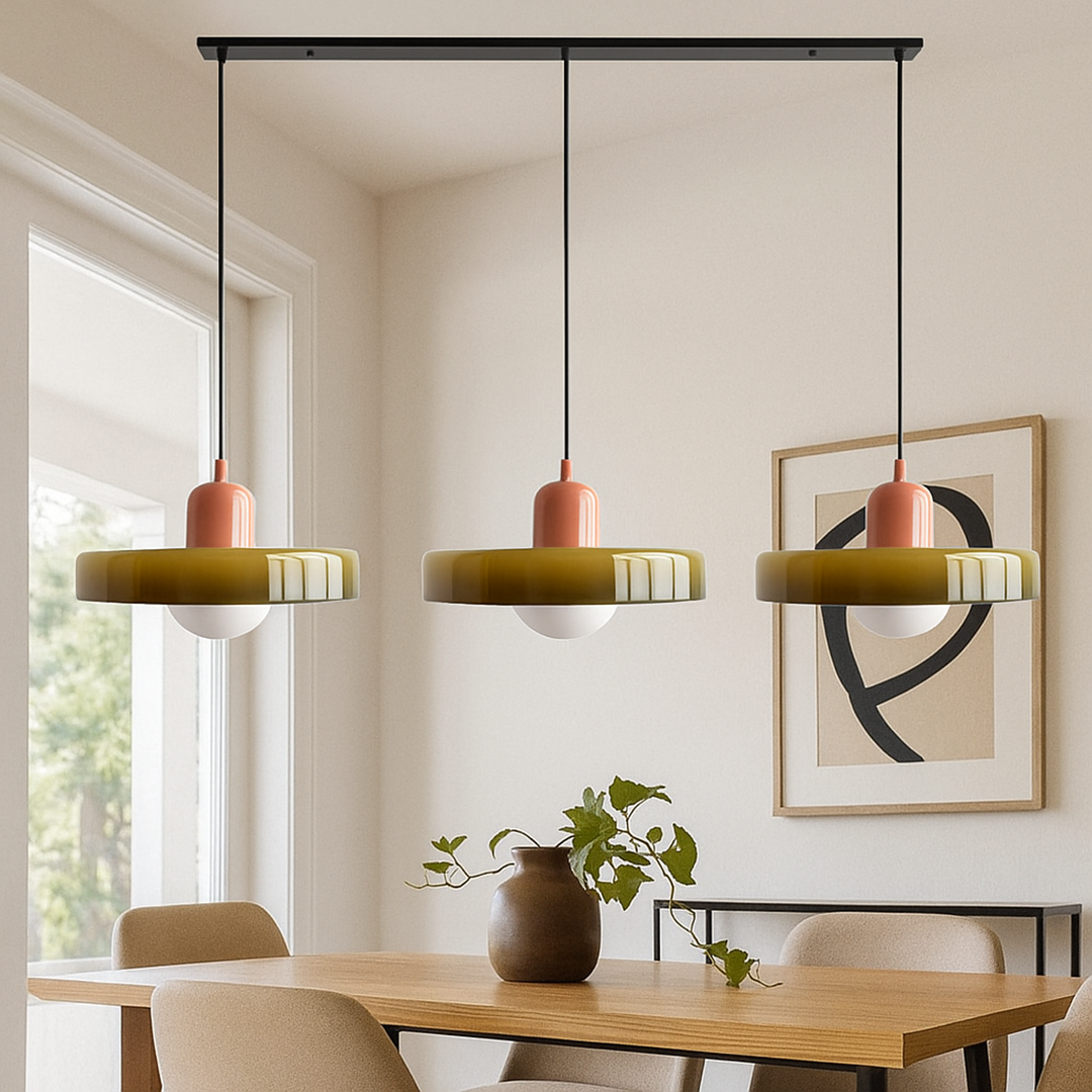 Lampa Wisząca Z 3 Szklanymi Kloszami | Gniazdo G9