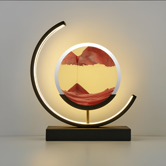 Decorative LED Table Lamp Sand-colored Moving Sand Metal
