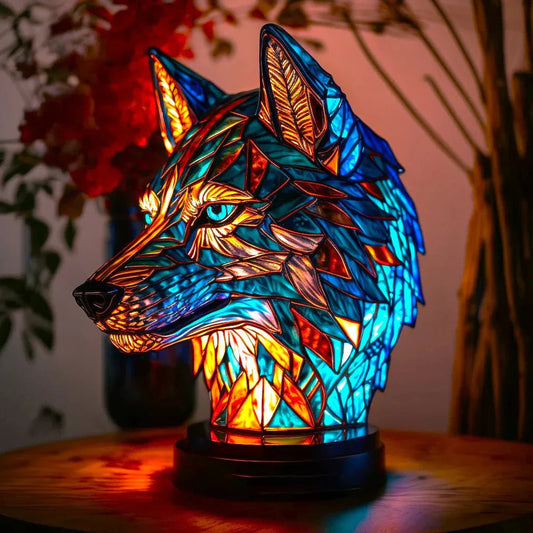 Table Lamp Animal Stained Glass Decorative