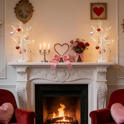 Decorative Lamp Tree of Light Heart Motif Interior