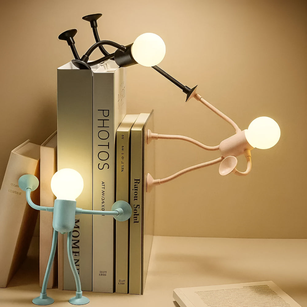 LED Decorative Night Lamp Flexible Figurine with Suction Cup