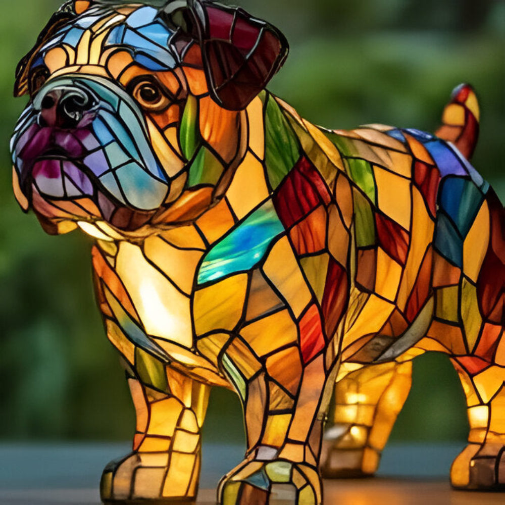 Dog Lamp LED Decorative Figurine for Interiors