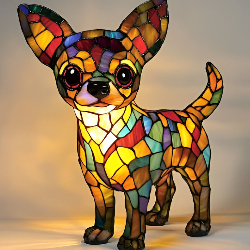 Dog Lamp LED Decorative Figurine for Interiors