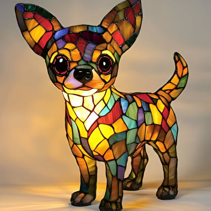 Dog Lamp LED Decorative Figurine for Interiors