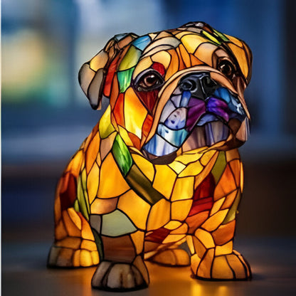 Dog Lamp LED Decorative Figurine for Interiors