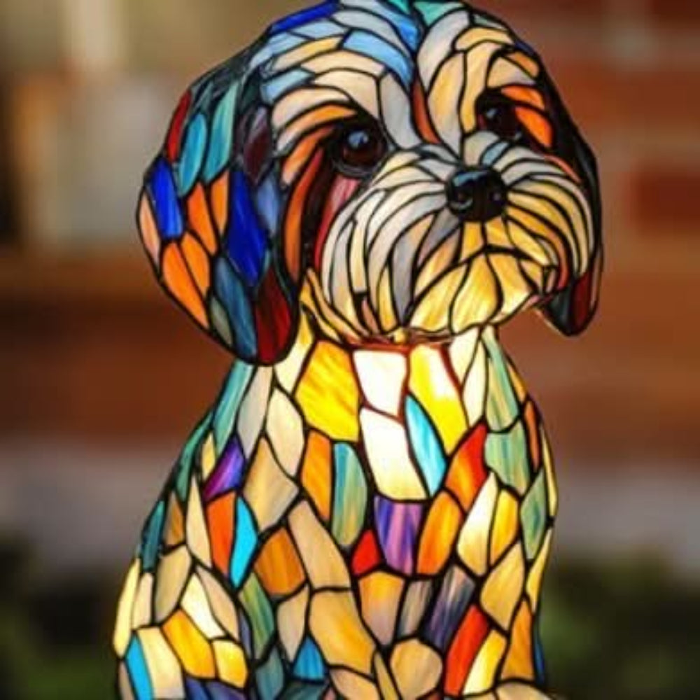 Dog Lamp LED Decorative Figurine for Interiors