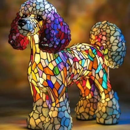 Dog Lamp LED Decorative Figurine for Interiors