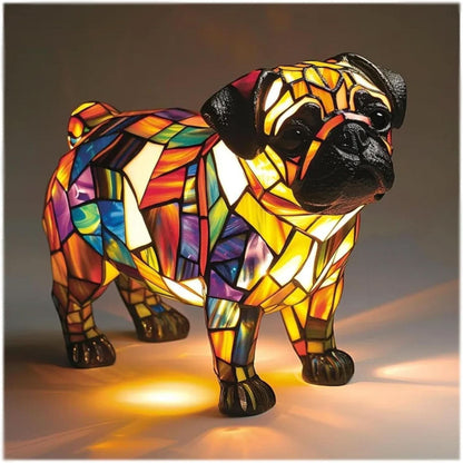 Dog Lamp LED Decorative Figurine for Interiors