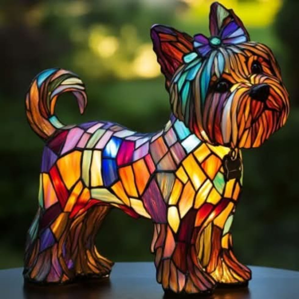 Dog Lamp LED Decorative Figurine for Interiors