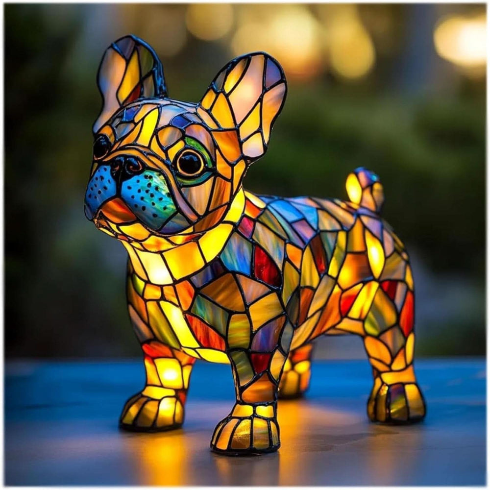 Dog Lamp LED Decorative Figurine for Interiors