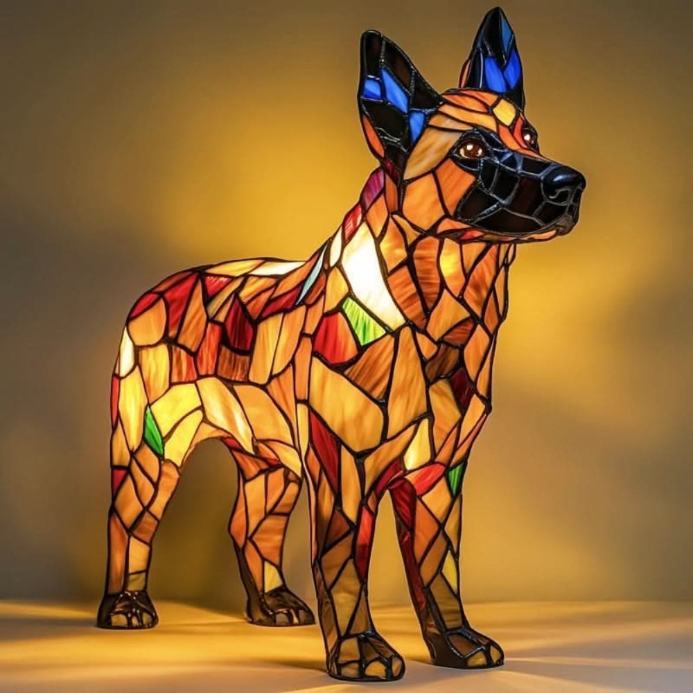 Dog Lamp LED Decorative Figurine for Interiors