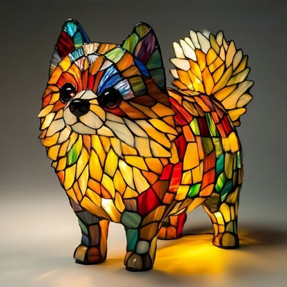 Dog Lamp LED Decorative Figurine for Interiors