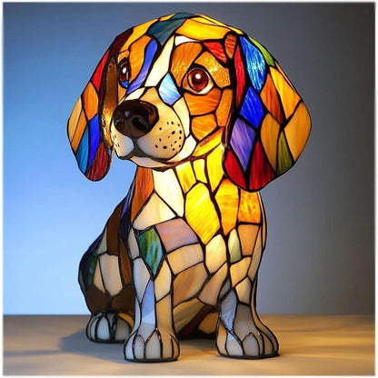 Dog Lamp LED Decorative Figurine for Interiors