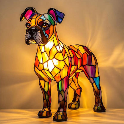 Dog Lamp LED Decorative Figurine for Interiors