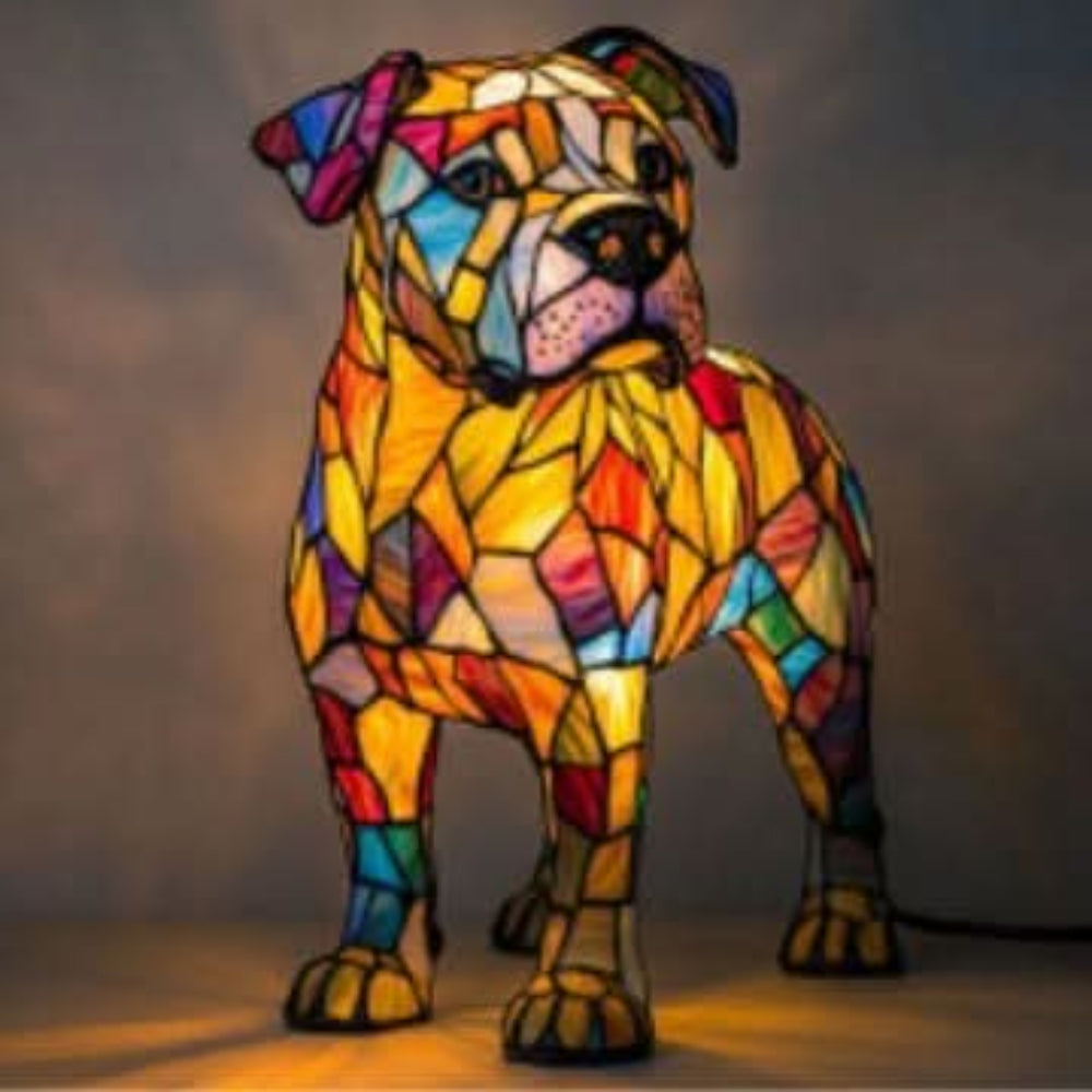 Dog Lamp LED Decorative Figurine for Interiors
