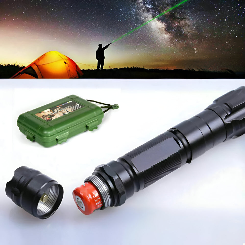 Long-Range Green Laser Pointer USB Aluminum