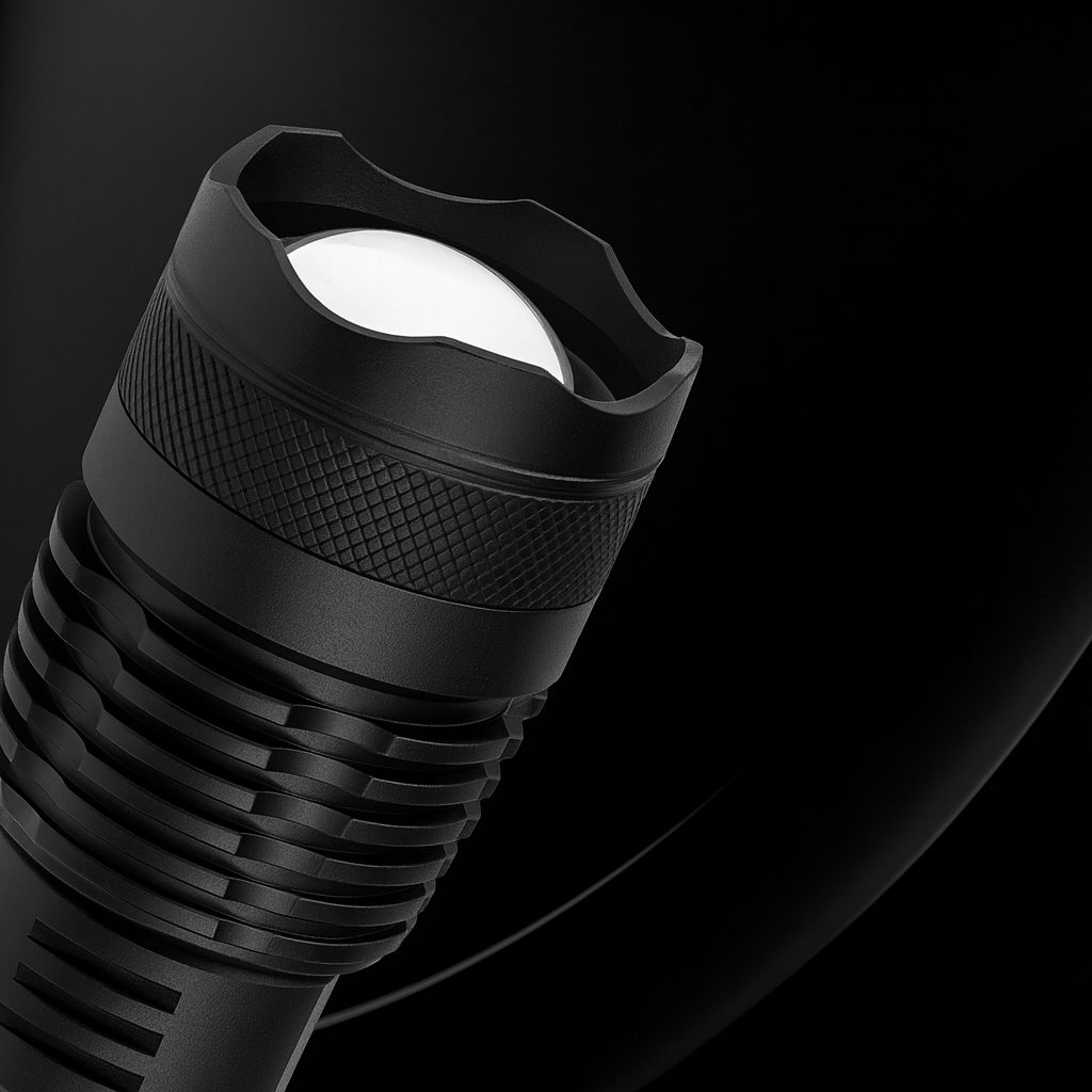 Strong aluminum LED flashlight with zoom USB outdoor